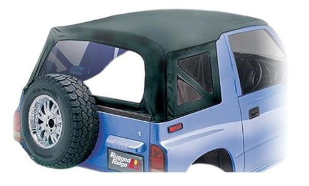 Style-savvy Jeep Wrangler sporting a trendy Denim soft top, the favorite of Jeep enthusiasts.