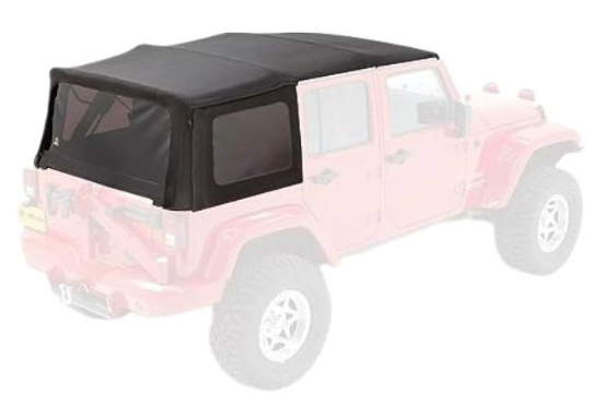 Twill soft top for Jeep Wrangler, a masterful blend of solid resilience and refined elegance, draws the eye with its smooth textures.