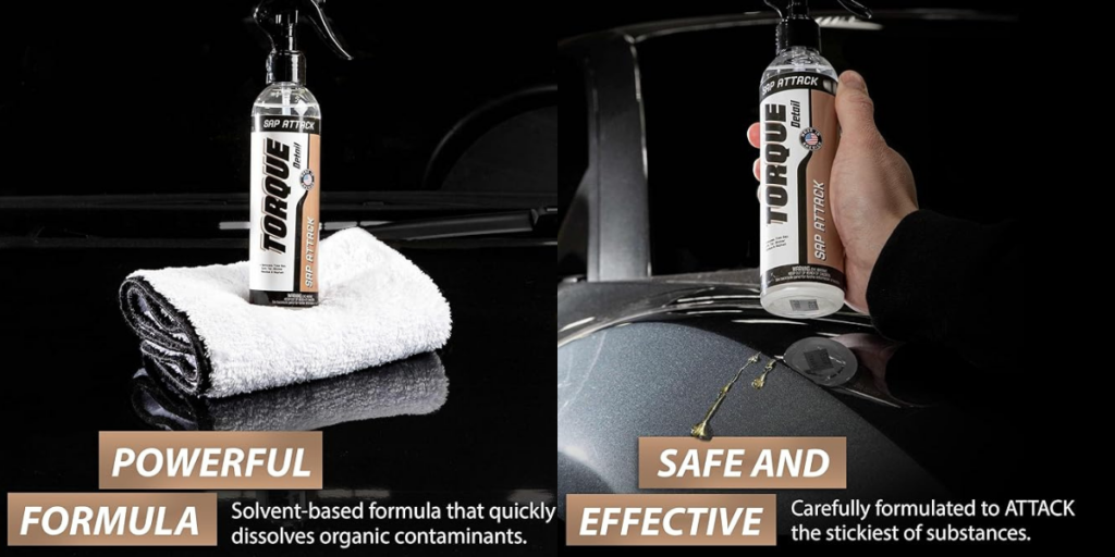 Say goodbye to sticky residue on your car paint with "Sap Attack" – the ultimate solution for a gleaming finish!