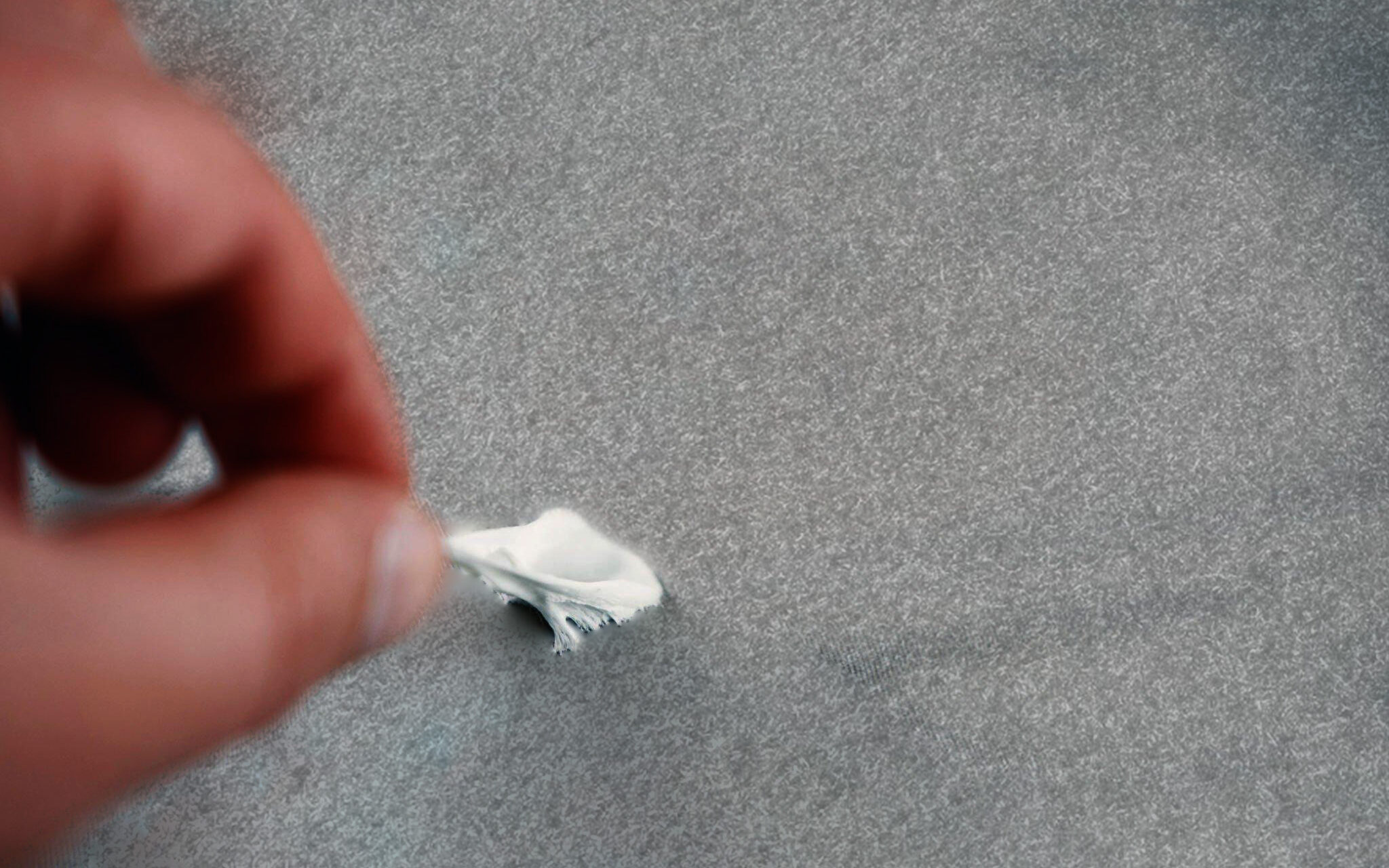 Soft gum stuck on a carpet